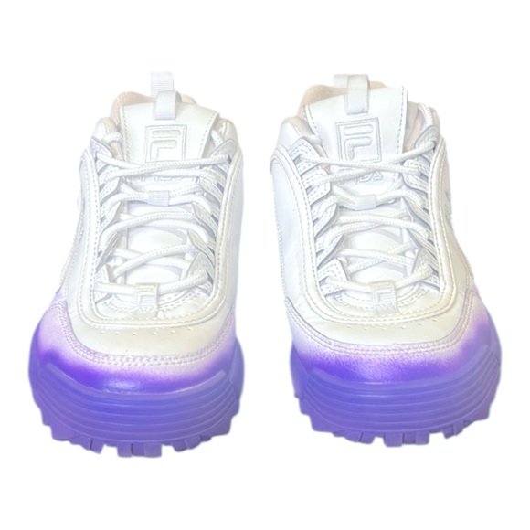Fila Disruptor 2 Bright Fade Platform Sneaker Purple White Size 7.5 - Picture 3 of 11